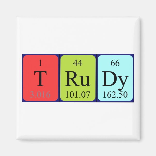 Trudy periodic table name magnet (Front)