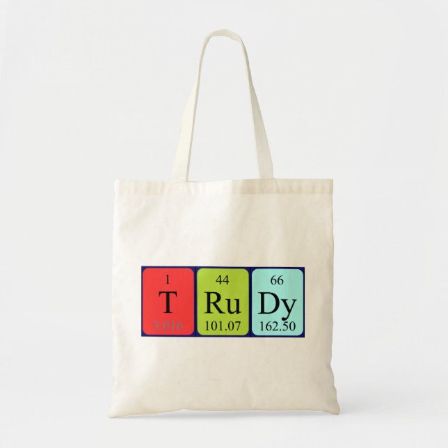 Trudy periodic table name tote bag (Front)