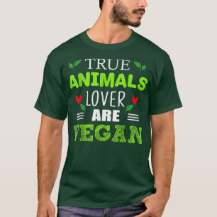 True Animals Lover Are Vegan Vegetarian Retro Farm T-Shirt