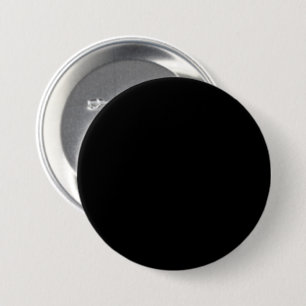 True Black 000000 Colour - Add a Name Option 3 Inch Round Button