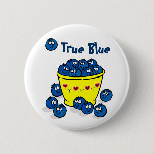 True Blue 2 Inch Round Button