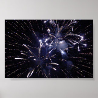 True Blue Fireworks Poster