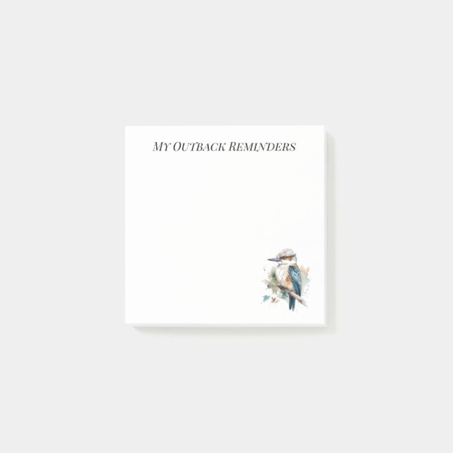 True Blue Kookaburra, custom Post-it Notes (Front)