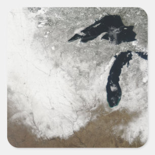True-colour image of snow square sticker