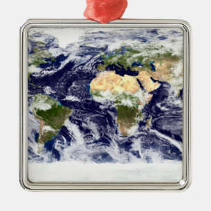 True-colour image of the entire Earth Metal Ornament