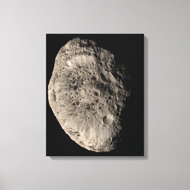 True colour mosaic of Saturn's moon Hyperion Canvas Print (Front)