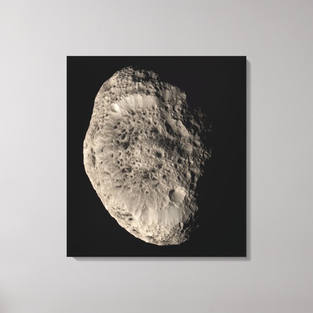 True colour mosaic of Saturn's moon Hyperion Canvas Print (Front)