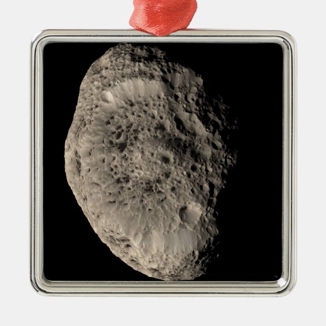 True colour mosaic of Saturn's moon Hyperion Metal Ornament (Front)