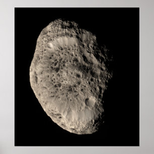 True colour mosaic of Saturn's moon Hyperion Poster
