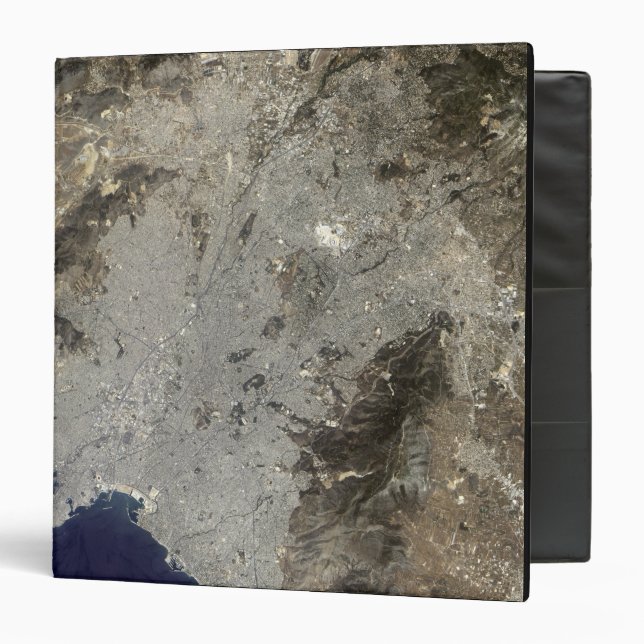True-colour satellite view of central Athens Binder (Front/Inside)