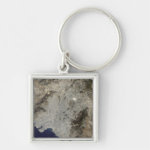 True-colour satellite view of central Athens Keychain