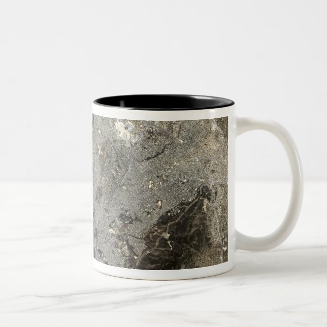 True-colour satellite view of central Athens Two-Tone Coffee Mug (Right)