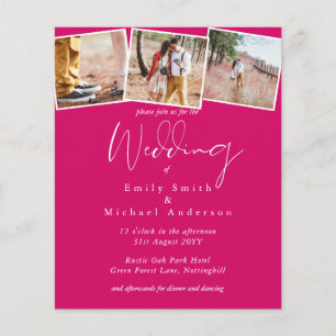 True Colours PHOTO Collage Wedding Budget Invites