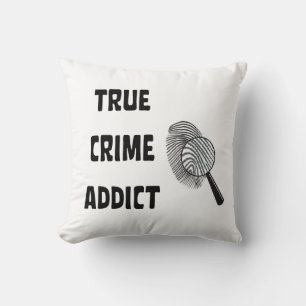 True crime addict throw pillow