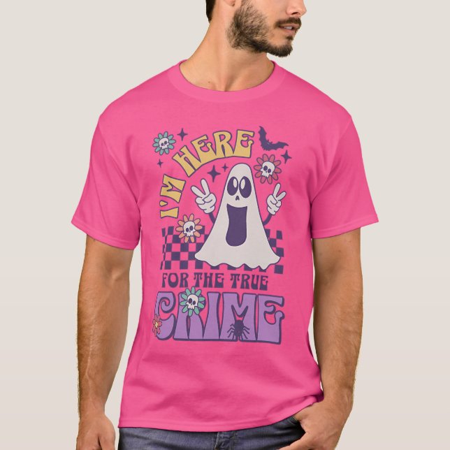 True Crime Ghost Tee Design - Spooky Cute  Style (Front)