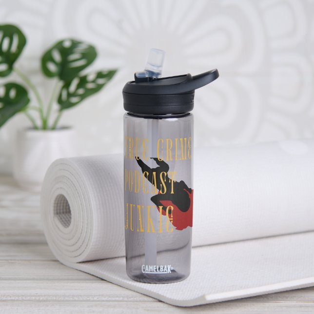 True Crime Podcast Junkie  Water Bottle (Yoga)