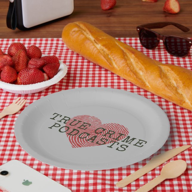 True Crime Podcast Lover  Paper Plate (Picnic)