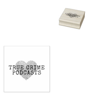 True Crime Podcast Lover Rubber Stamp