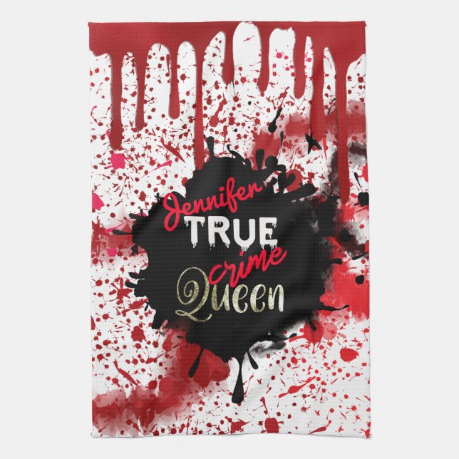 True Crime Queen   Kitchen Towel (Vertical)