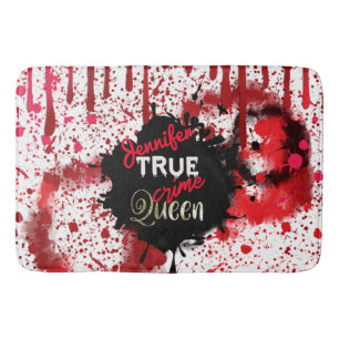 True Crime Queen Personalized  Bath Mat