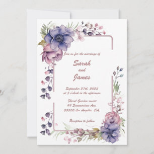 True Floral Dreams: Wedding Invitation