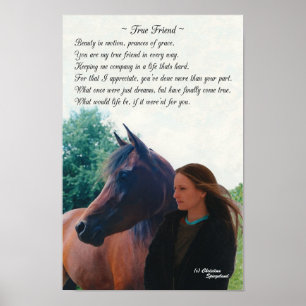 True Friend Arabian Horse Poem Poster