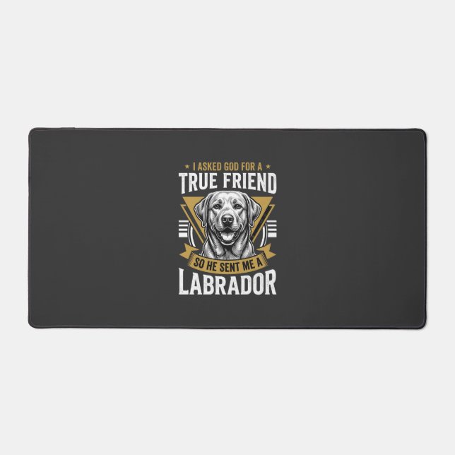 True Friend Labrador Dog Desk Mat (Front)