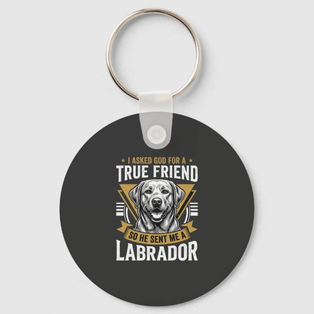 True Friend Labrador Dog Keychain (Front)