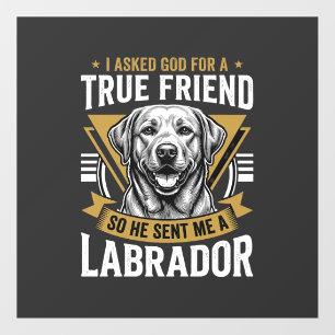 True Friend Labrador Dog Window Cling