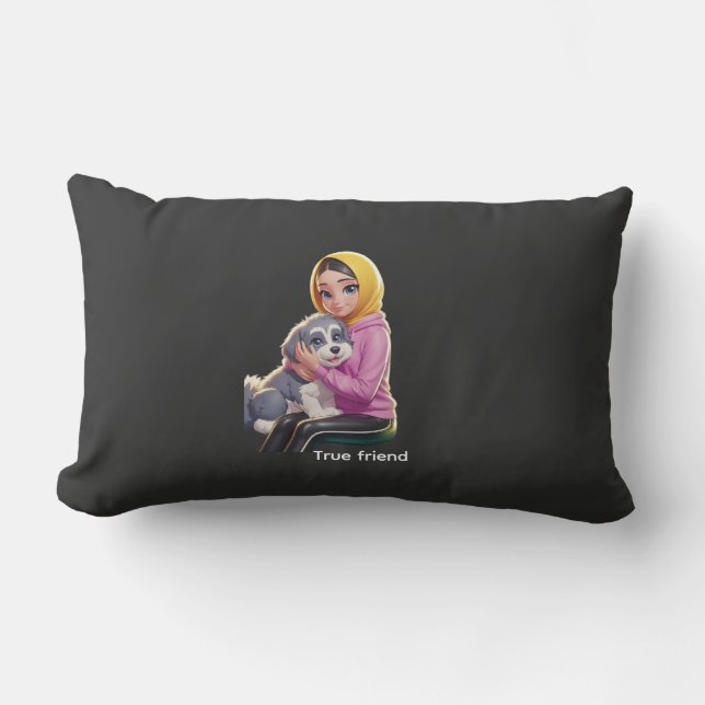 True friend  lumbar pillow (Front)