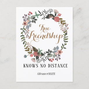 True friendship quote Friend appreciation Saying Postcard
