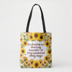 True Friendship Quote Tote Bag – Trendy & Creative