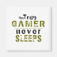 True Gamer Never Sleeps Typography Gamer 