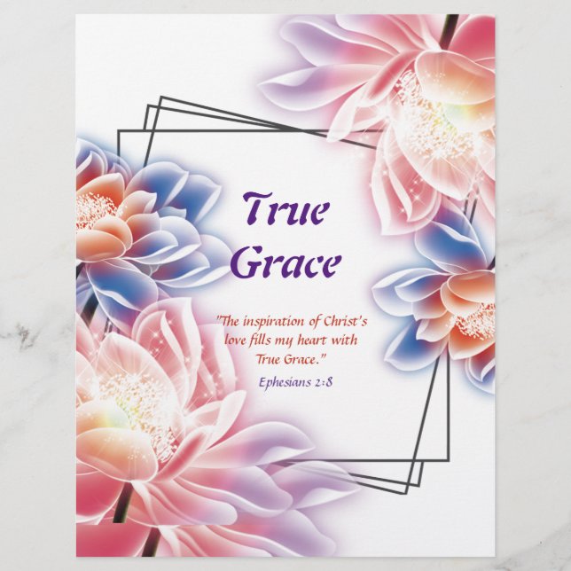 True Grace Poem Personalized Paper (Front)