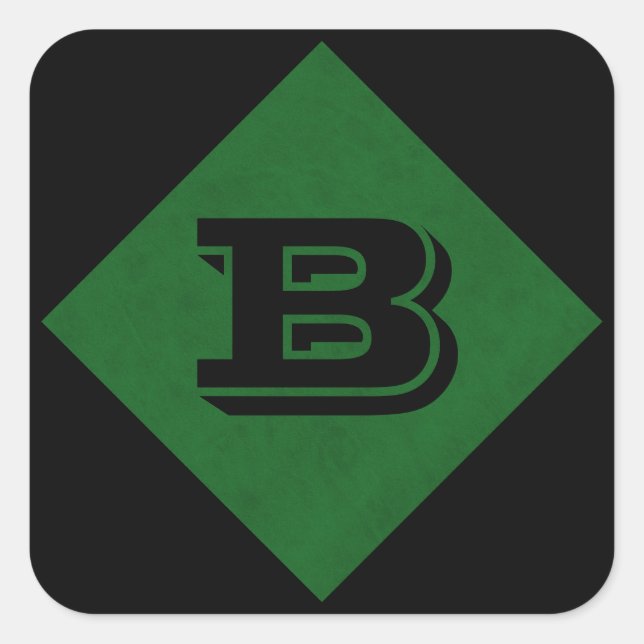 True Green Velvet Personalized Home Casino Square Sticker (Front)