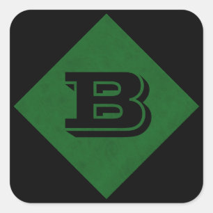 True Green Velvet Personalized Home Casino Square Sticker