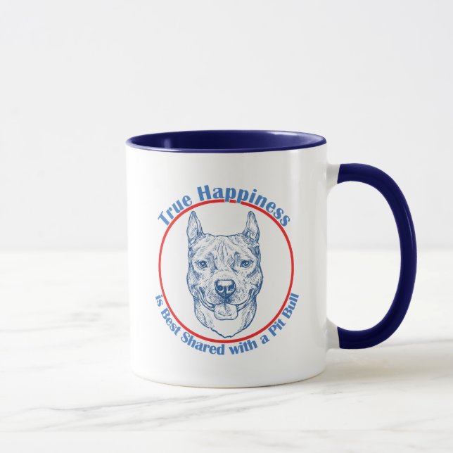 True Happiness with a Pit Bull Mug (Right)