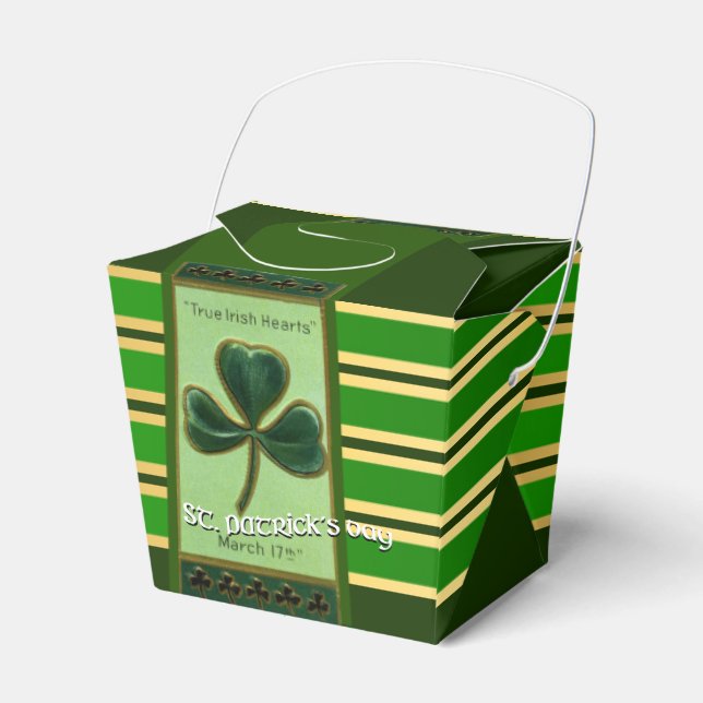 True Irish Heart St Patrick's Day TOFB Favor Box (Front Side)