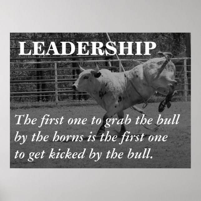 True leaders seize the bull by the horns (L) Poster (Front)