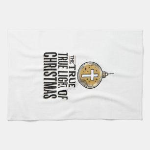 True Light of Christmas Vintage Christian Ornament Kitchen Towel