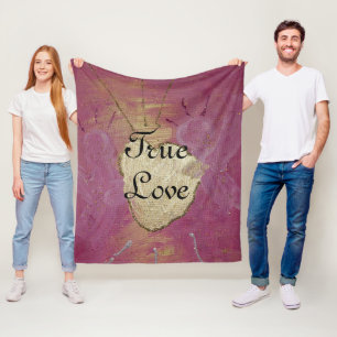 True Love Angel Wedding Fleece Blanket