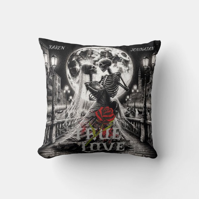 True Love Beyond , Custom Names  Throw Pillow (Front)