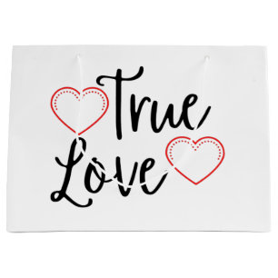 True Love Black Valentine's Large Gift Bag
