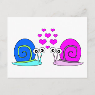 True Love - Carte postale Cartoon Snail