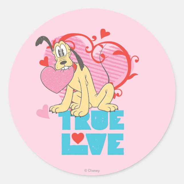 True Love Classic Round Sticker (Front)