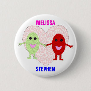 True Love Couples Customizable Button