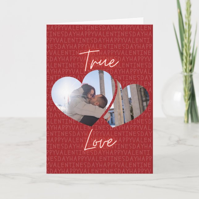 True Love Custom Photo Valentine Card (Front)