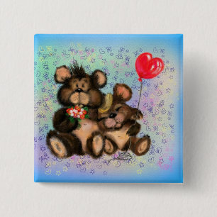 True Love - Cute 2 Inch Square Button