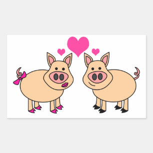 True Love - Cute Pig Cartoon Sticker