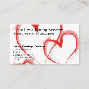 True Love Dating Services Business Card